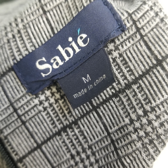 Sabie Plaid A-Line Knit Dress Size Medium - Picture 6 of 8